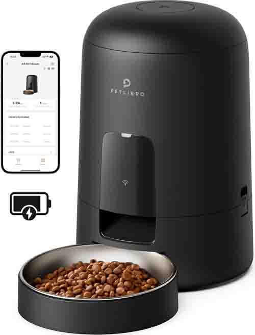 Only For Pets-PETLIBRO Automatic Cat Feeder, Wi-Fi Rechargeable