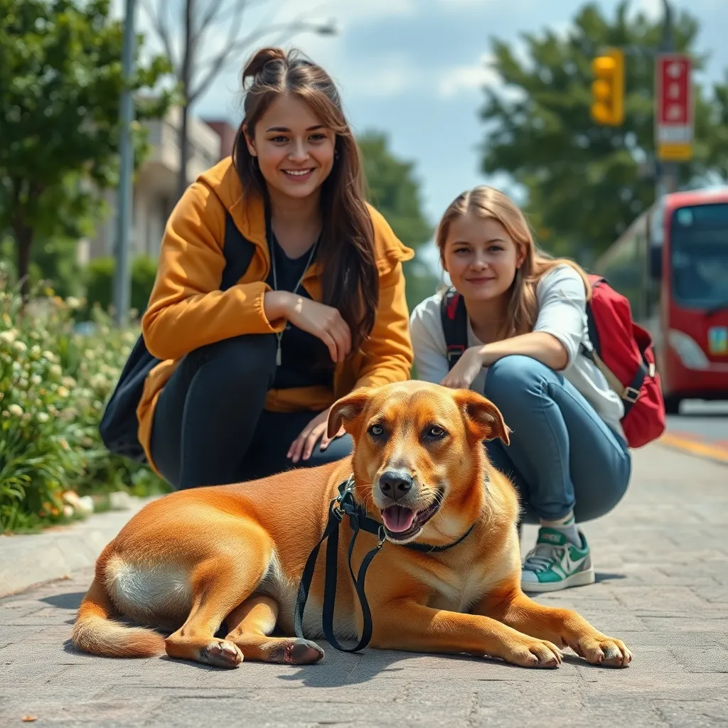 College Friends Save Wounded Stray Dog, Goldey