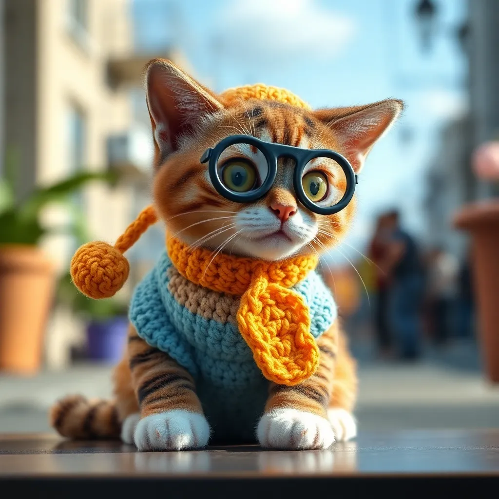 Crochet Transforms Nervous Cat into Sweet Assistant