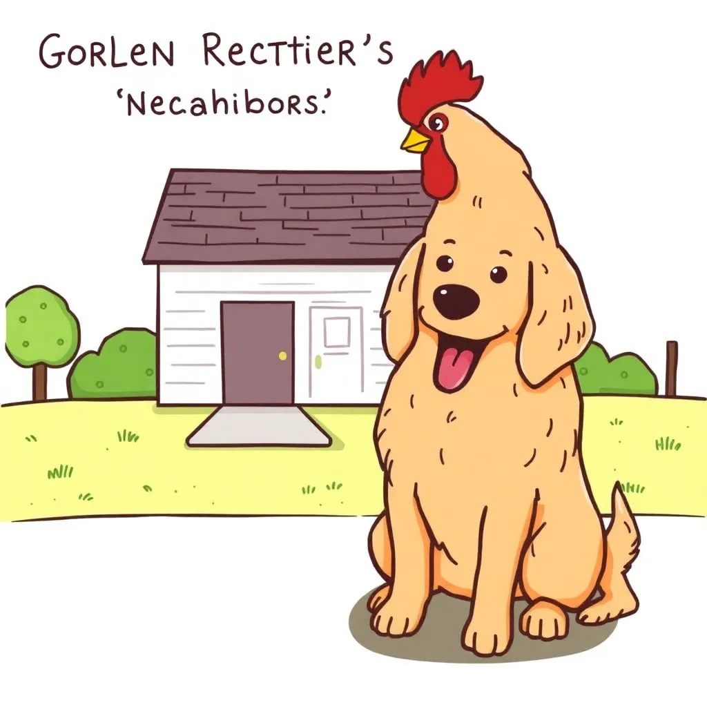 GOLDEN RETRIEVER'S HILARIOUS REACTION TO NEIGHBOR'S CHICKEN
