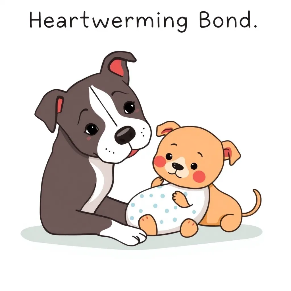 HEARTWARMING BOND: PIT BULL AND BABY'S GENTLE FRIENDSHIP