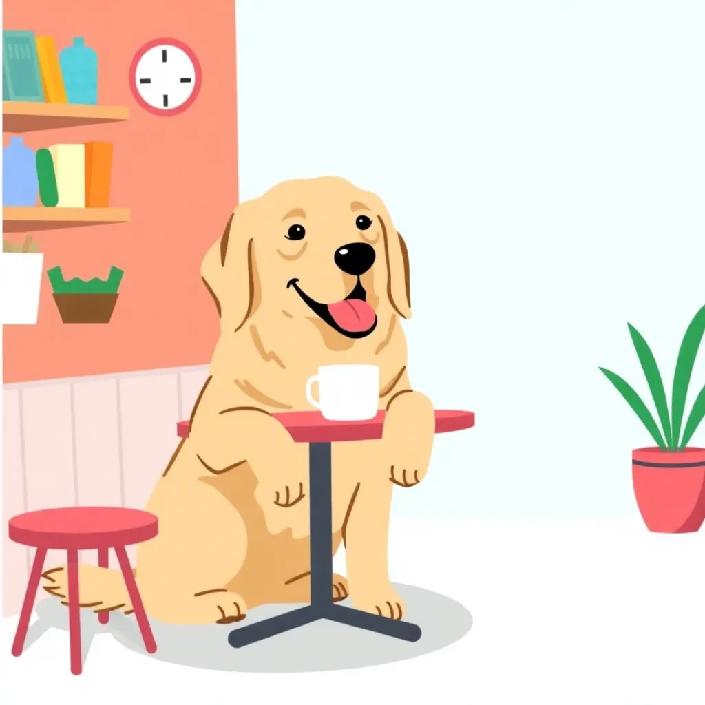 THE JOY OF FREEDOM: A GOLDEN RETRIEVER'S CAFE ADVENTURE