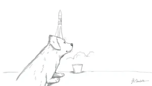 WHEN DINNER WAITS: A DOG'S PERSPECTIVE ON SPACE LAUNCHES